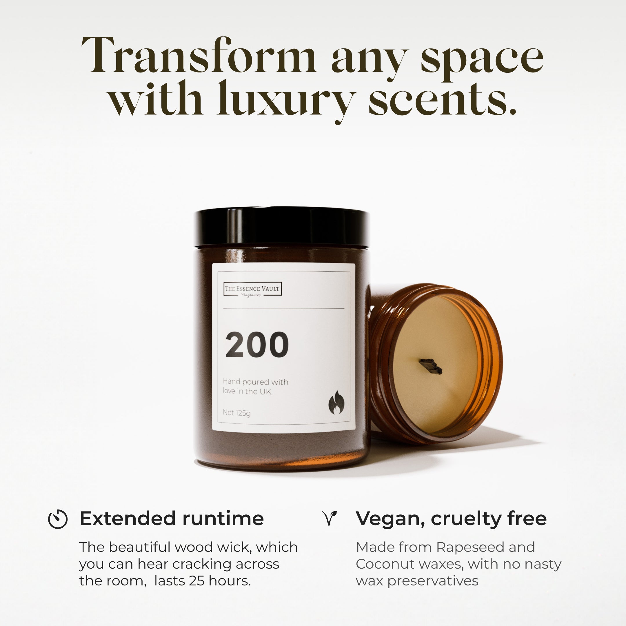 Inspired By Santal 33 - 421 - 25 Hour Candle