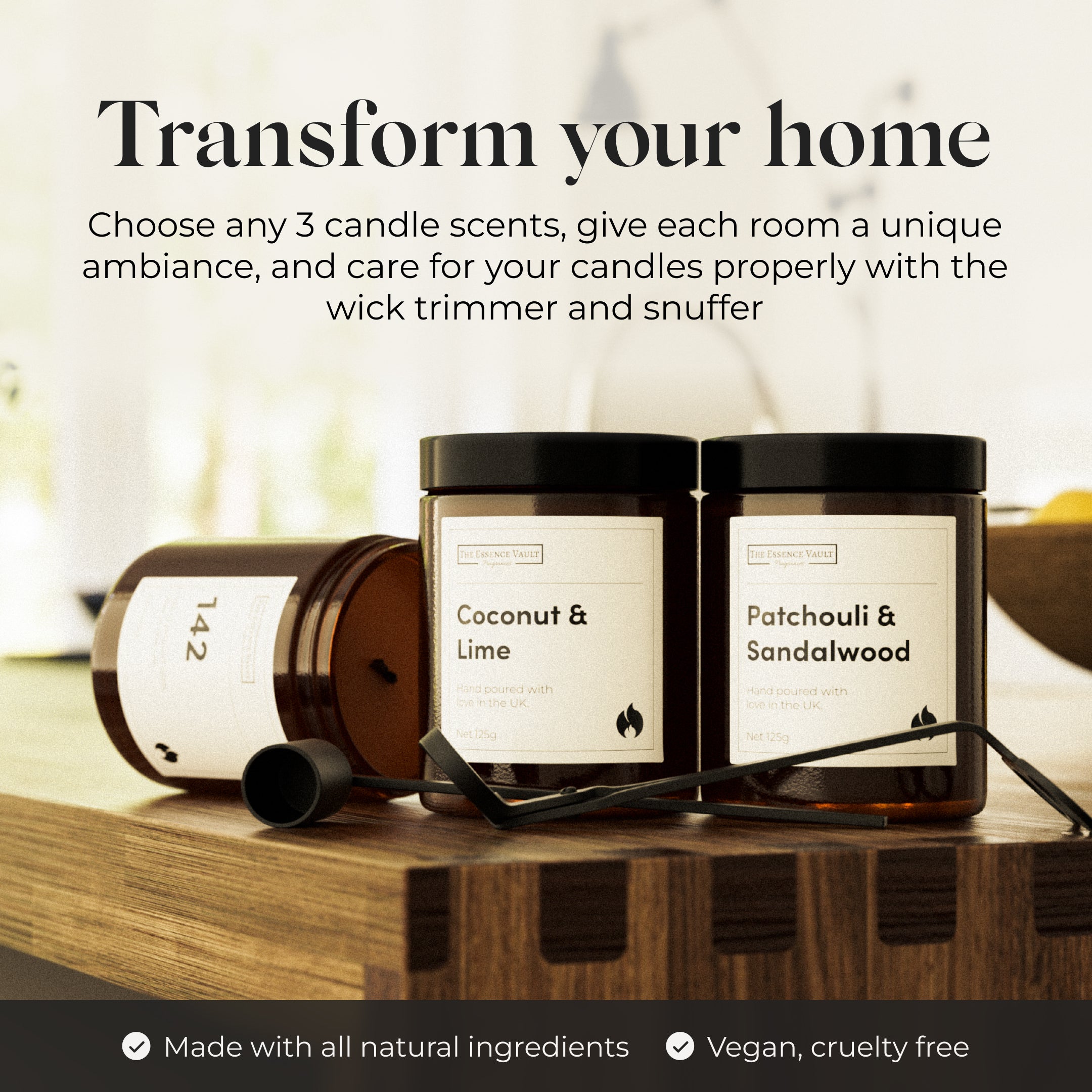 3x Candle & Accessories Bundle