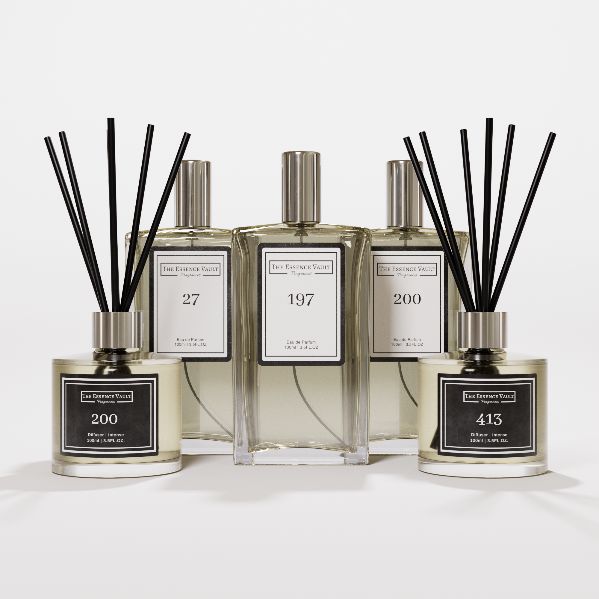 The Ultimate Bundle -  3 x 3.4oz Perfumes & 2 Diffusers